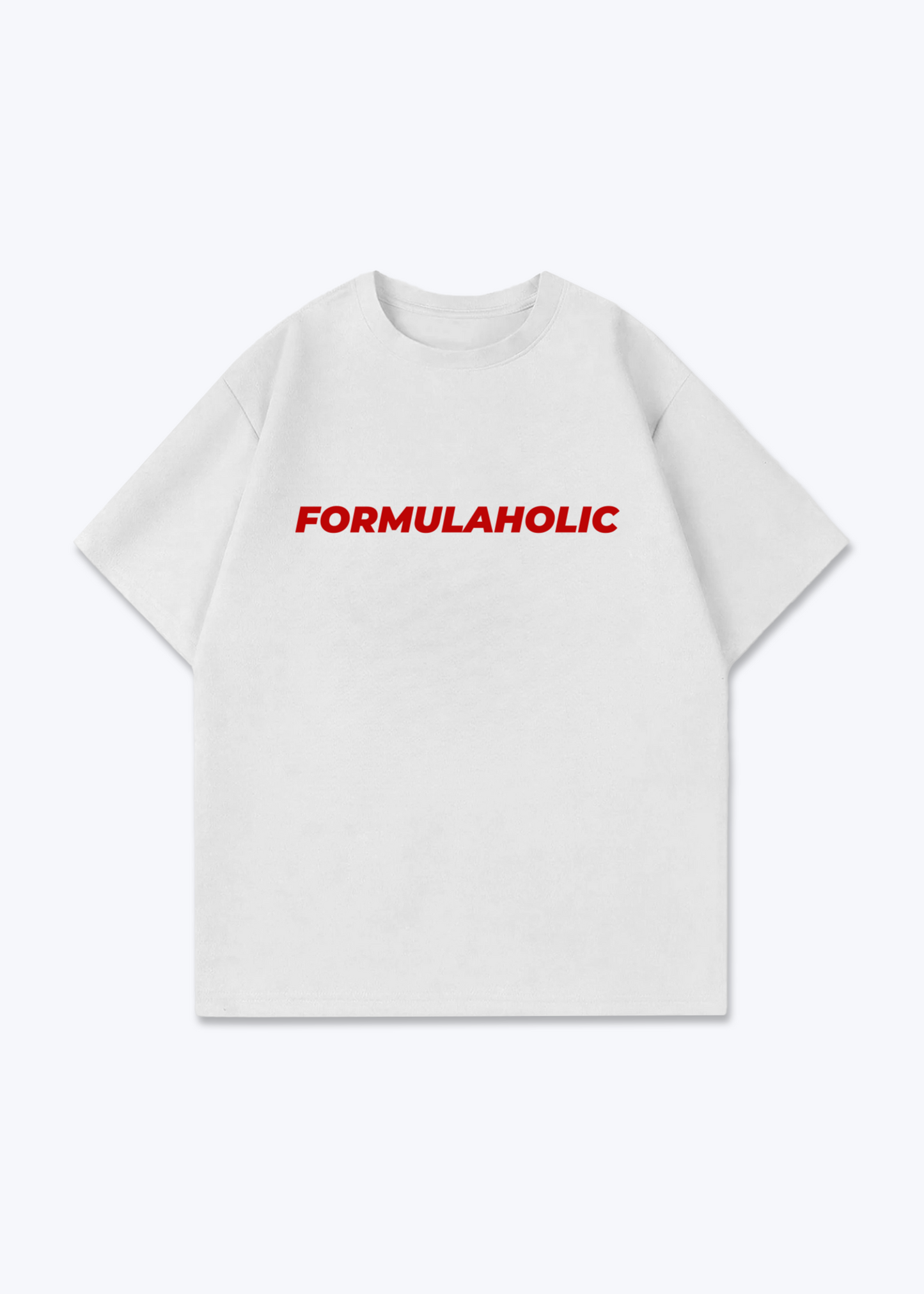 Formulaholic Oversized Shirt - White Front (Designed)