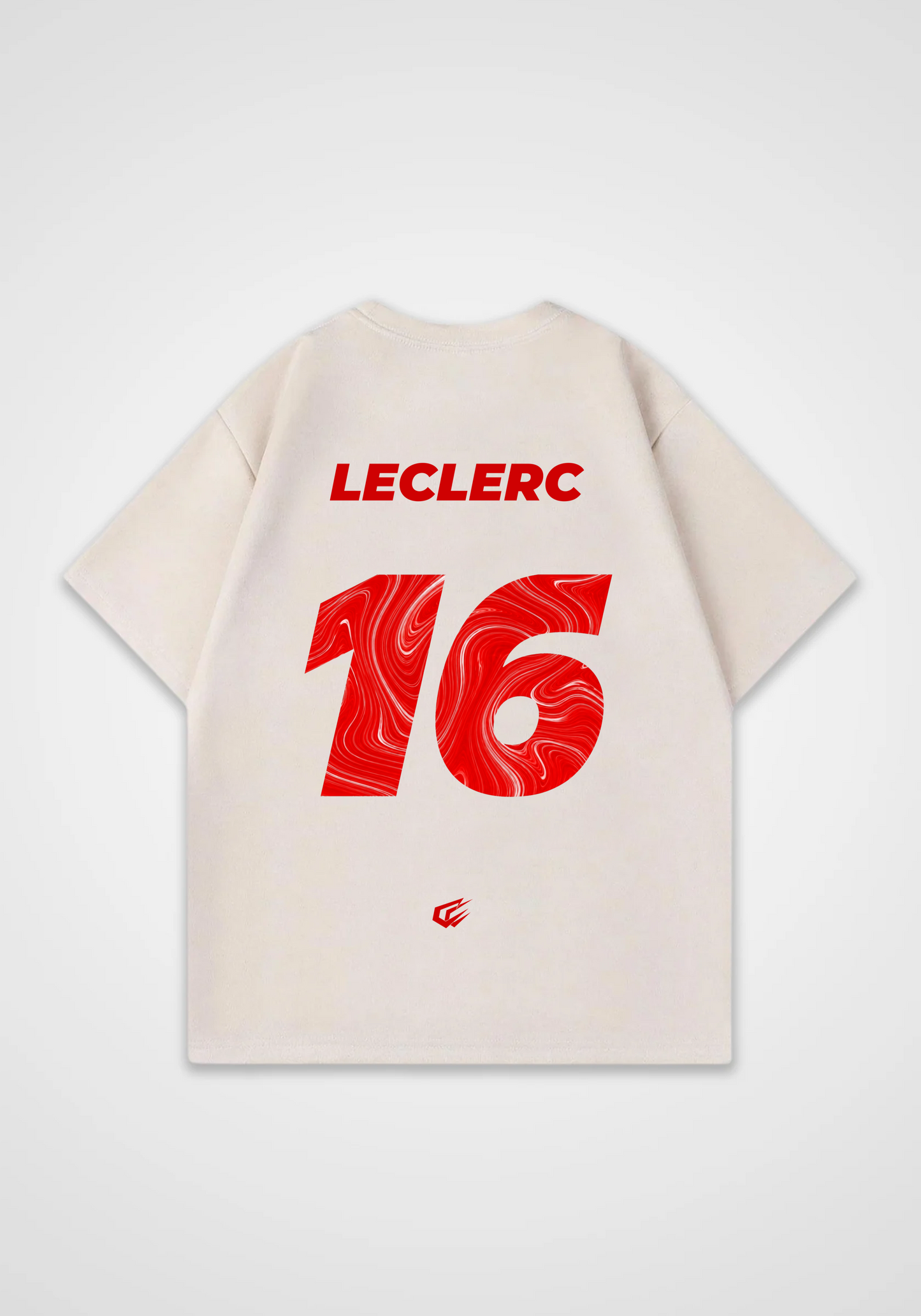 Leclerc Jersey Oversized Shirt - Beige Back (Designed)