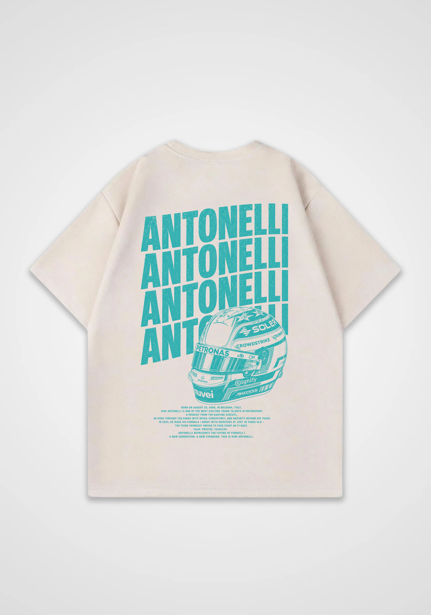 Antonelli Oversized Shirt - Beige Back (Designed)
