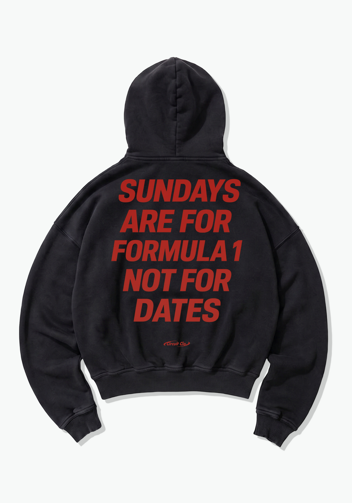 Sundays Are For Racing Oversized Hoodie - Black Back (Designed)