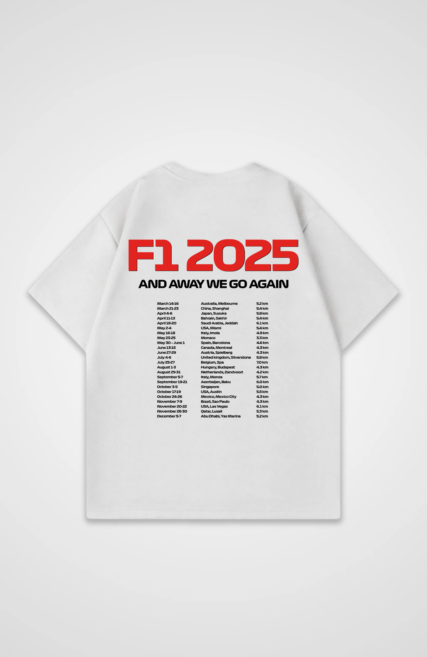 F1 2025 Tour Oversized Shirt