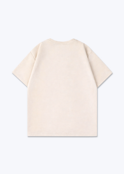 Abut Oversized Shirt - Beige Back Base