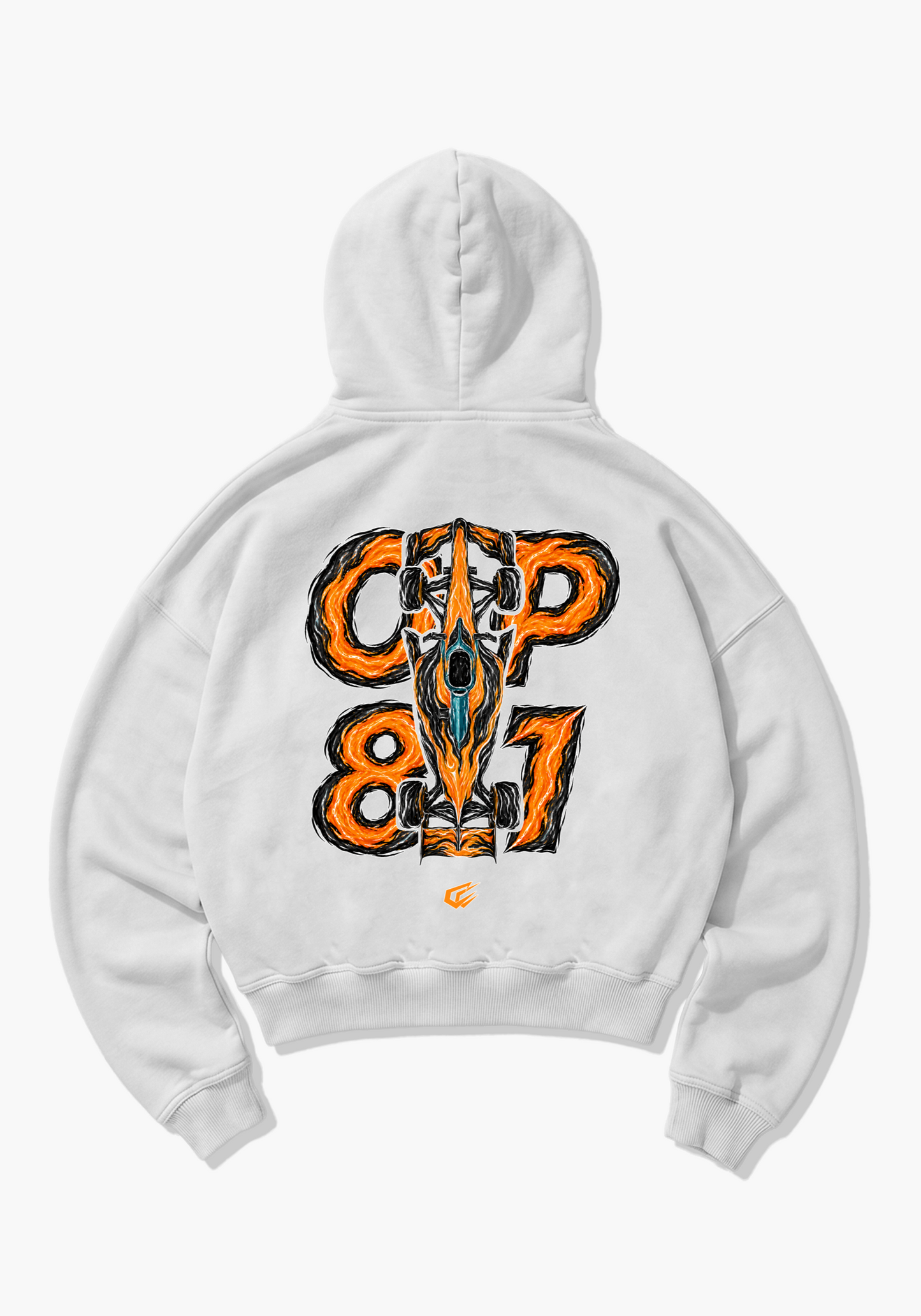 OP81 Abstract Oversized Hoodie - White Back (Designed)