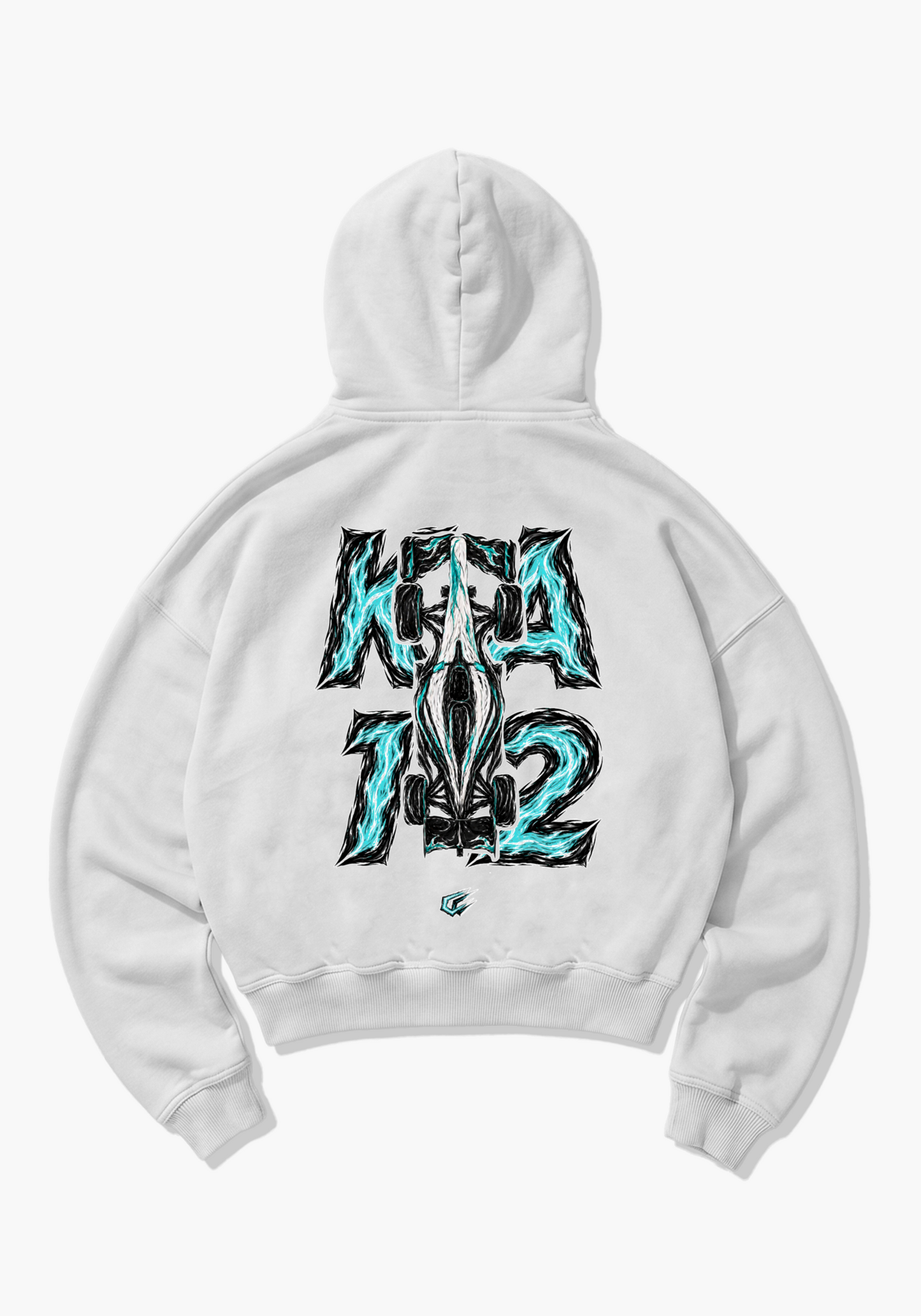 KA12 Abstract Oversized Hoodie - White Back (Designed)