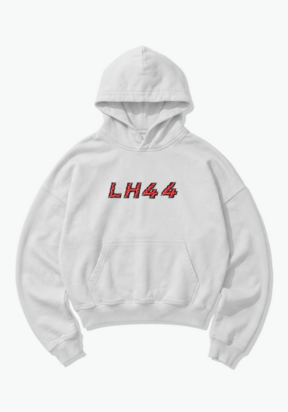 LH44 Abstract Oversized Hoodie - White Front (Designed)