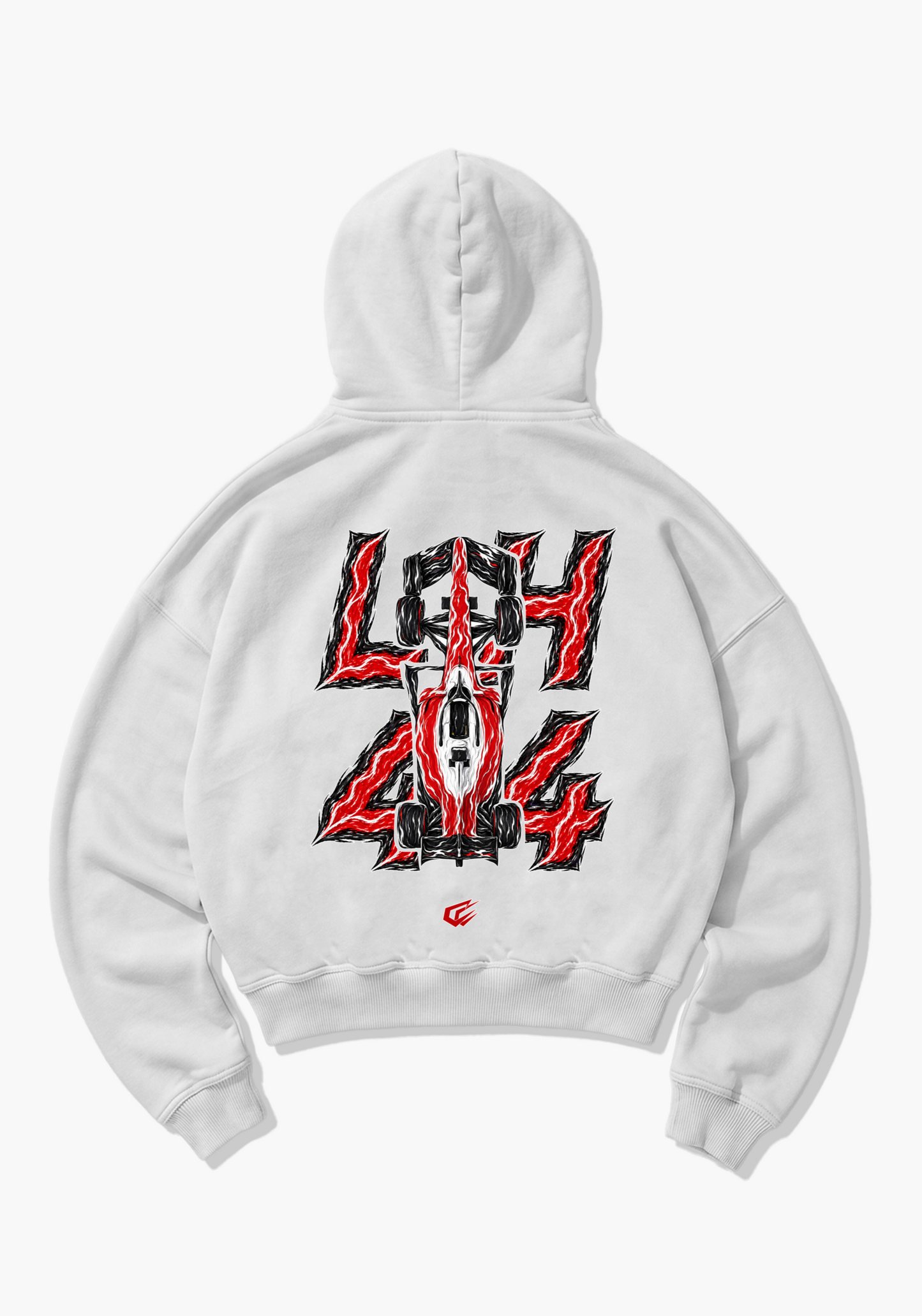 LH44 Abstract Oversized Hoodie - White Back (Designed)