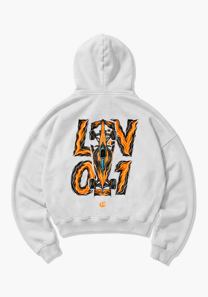 LN01 Abstract Oversized Hoodie - White Back (Designed)