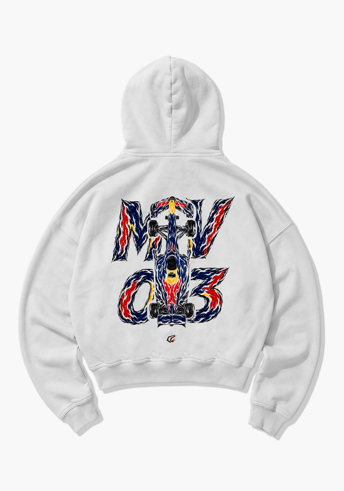 MV03 Abstract Oversized Hoodie - White Back (Designed)