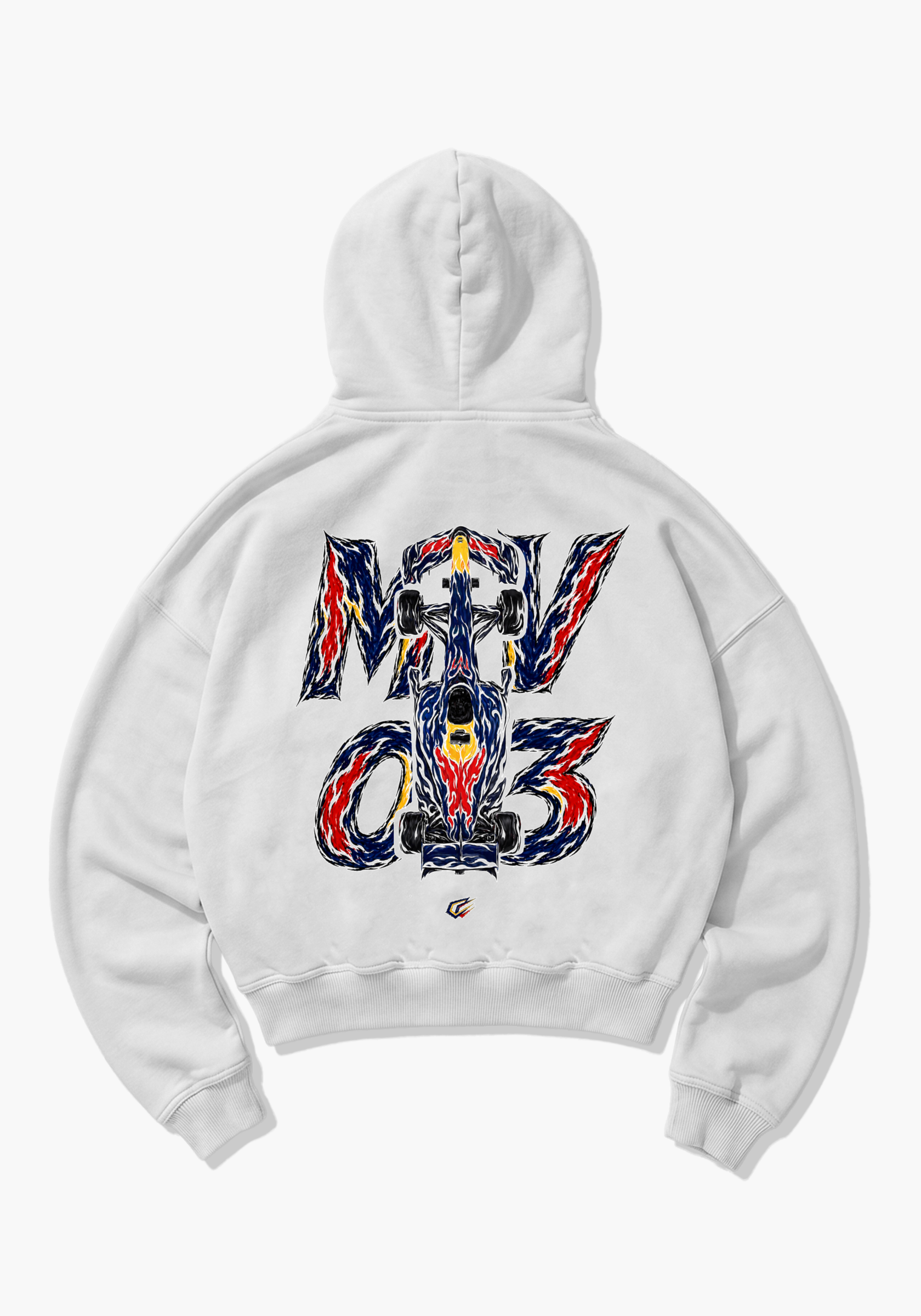 MV03 Abstract Oversized Hoodie - White Back (Designed)