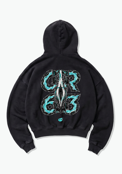 GR63 Abstract Oversized Hoodie - Black Back (Designed)