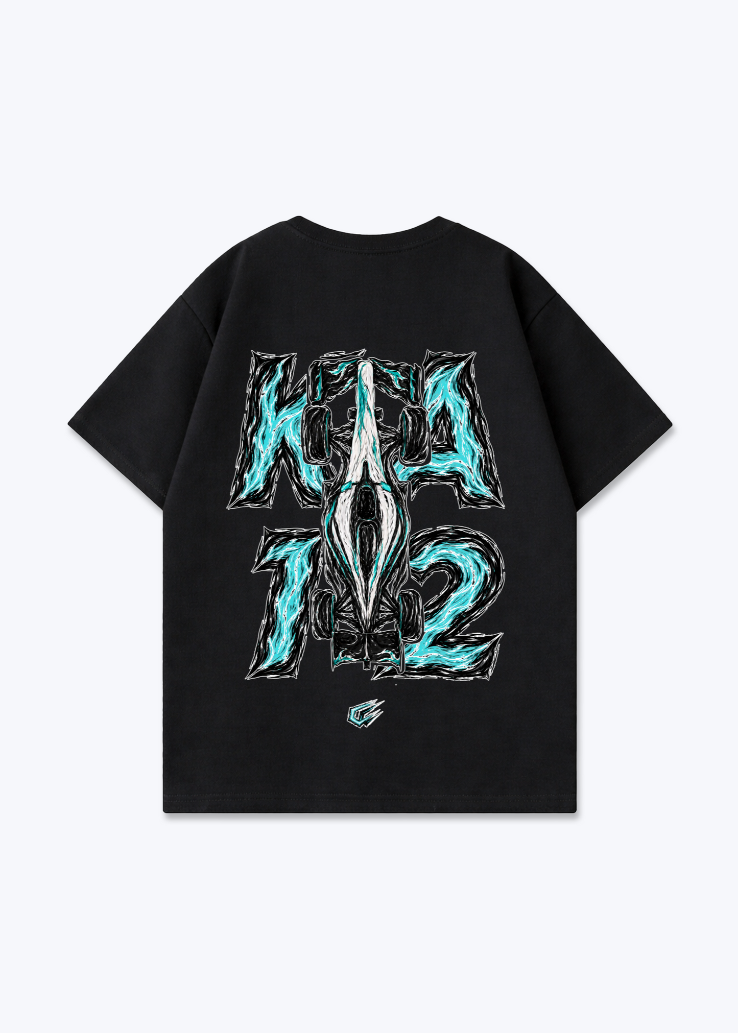 OP81 abstract Oversized Shirt - Black Back (Designed)