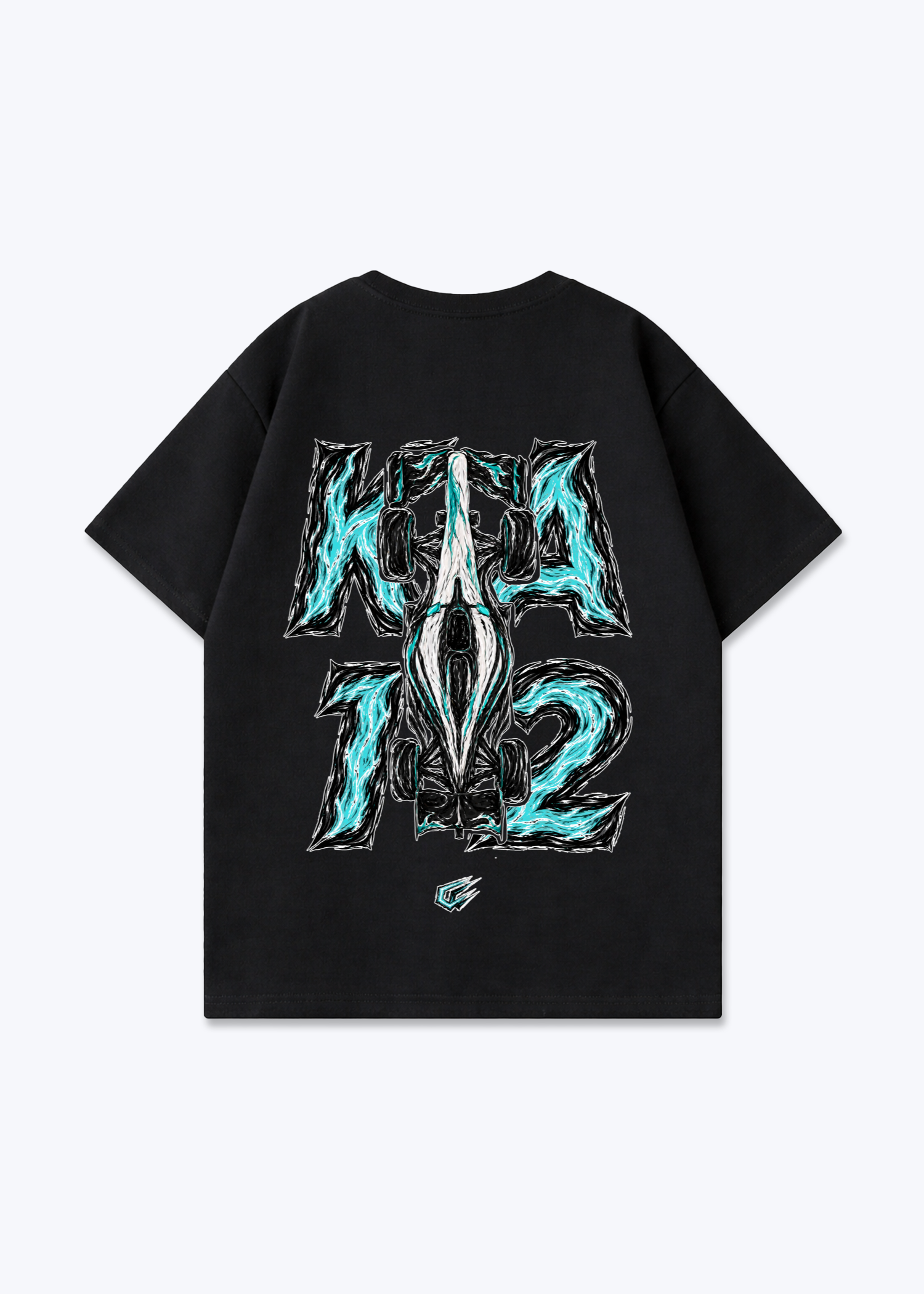 OP81 abstract Oversized Shirt - Black Back (Designed)