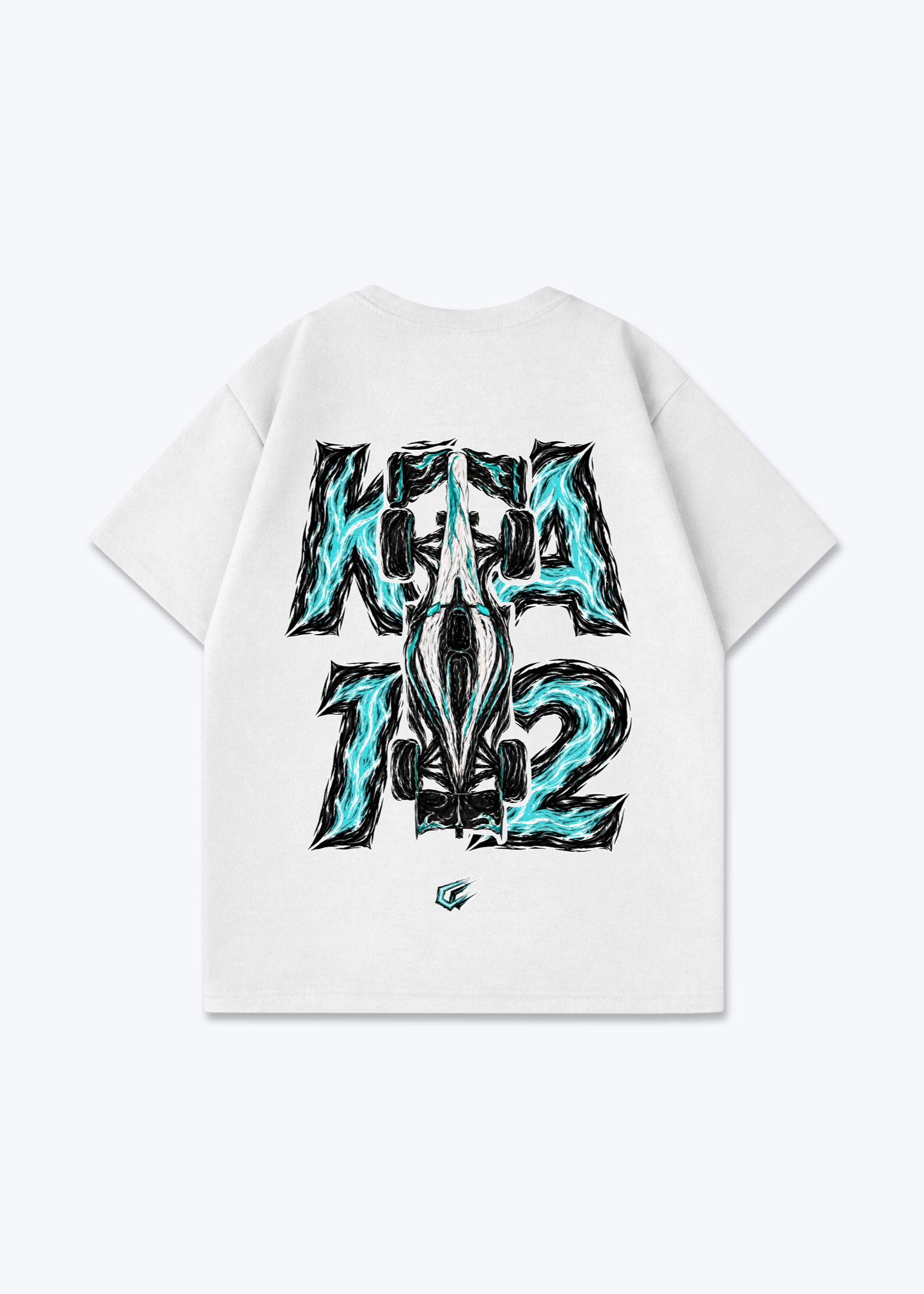OP81 abstract Oversized Shirt - White Back (Designed)