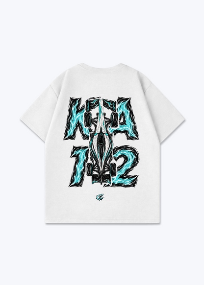 OP81 abstract Oversized Shirt - White Back (Designed)