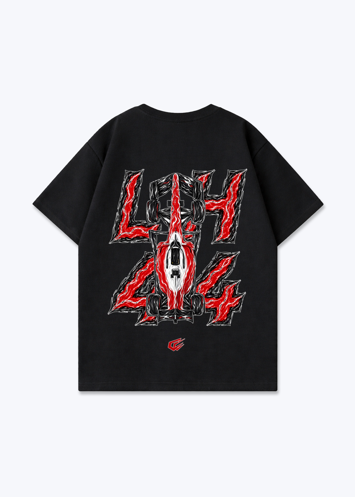 LH44 abstract Oversized Shirt - Black Back (Designed)