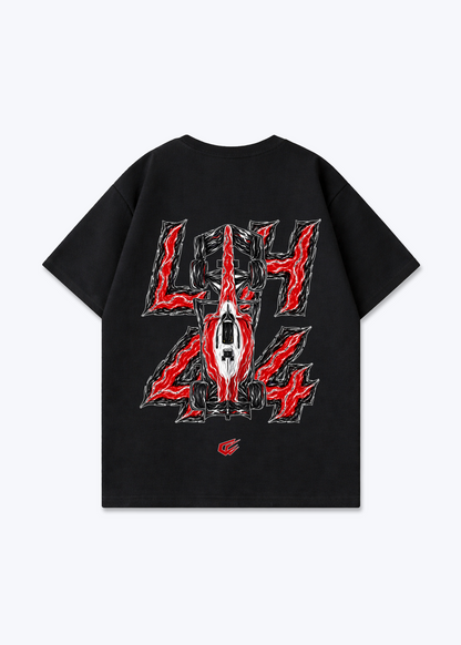 LH44 abstract Oversized Shirt - Black Back (Designed)