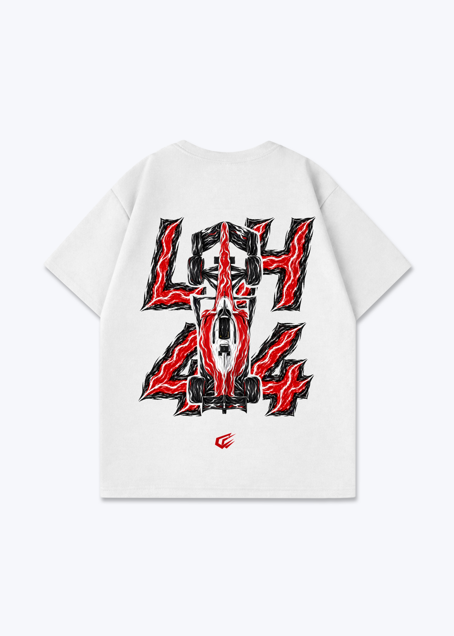 LH44 abstract Oversized Shirt - White Back (Designed)