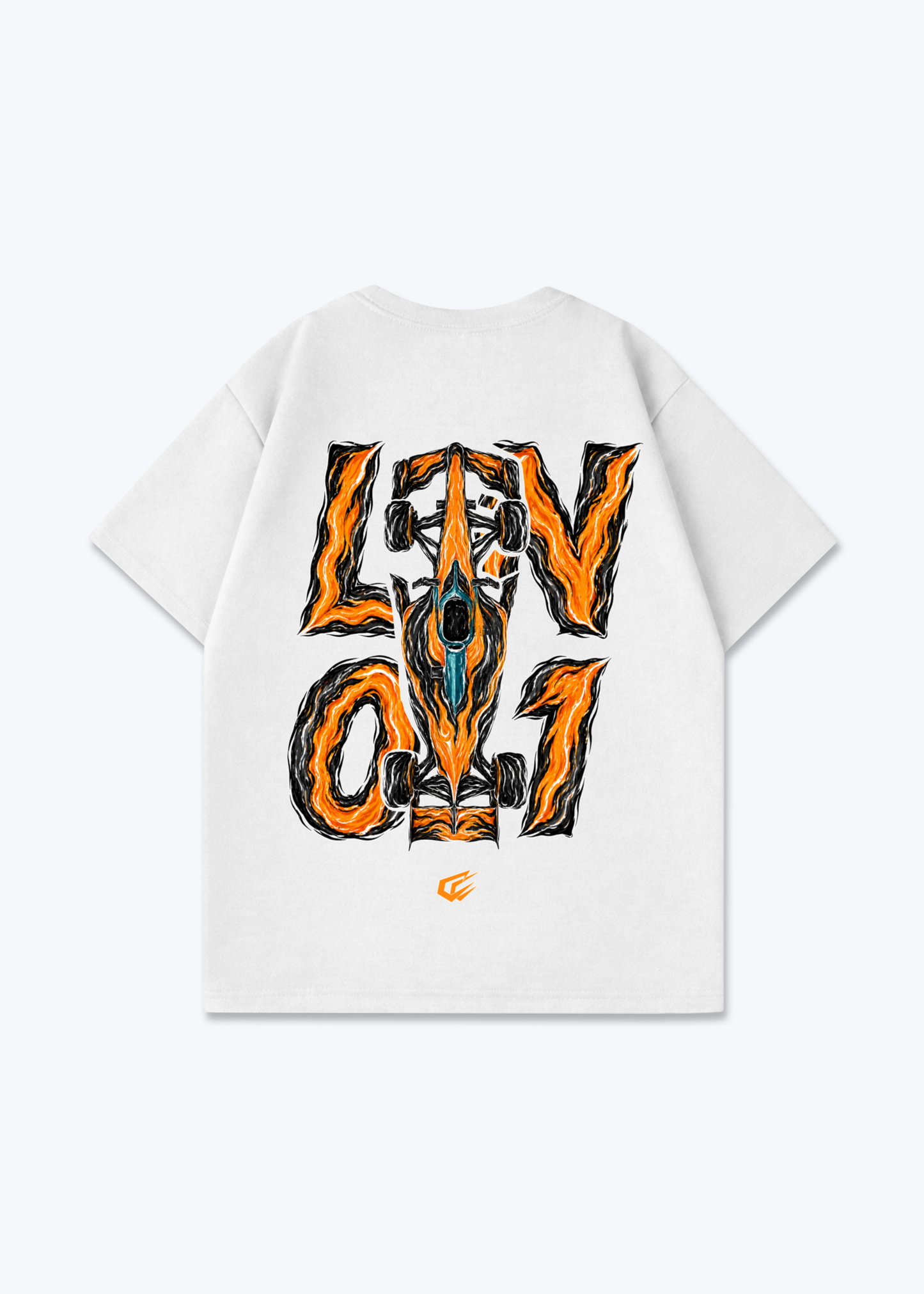LN01 abstract Oversized Shirt - White Back (Designed)