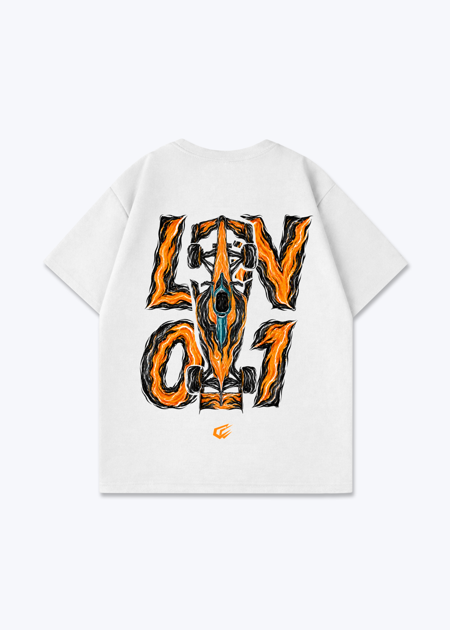 LN01 abstract Oversized Shirt - White Back (Designed)