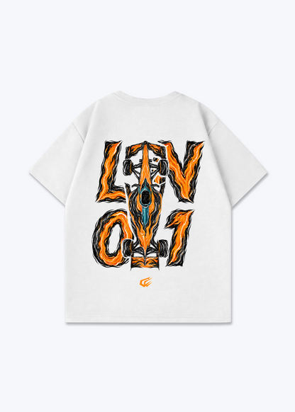 LN01 abstract Oversized Shirt - White Back (Designed)