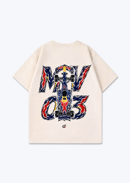 MV03 abstract Oversized Shirt - Beige Back (Designed)
