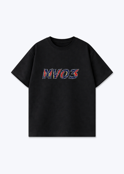 MV03 abstract Oversized Shirt - Black Front (Designed)