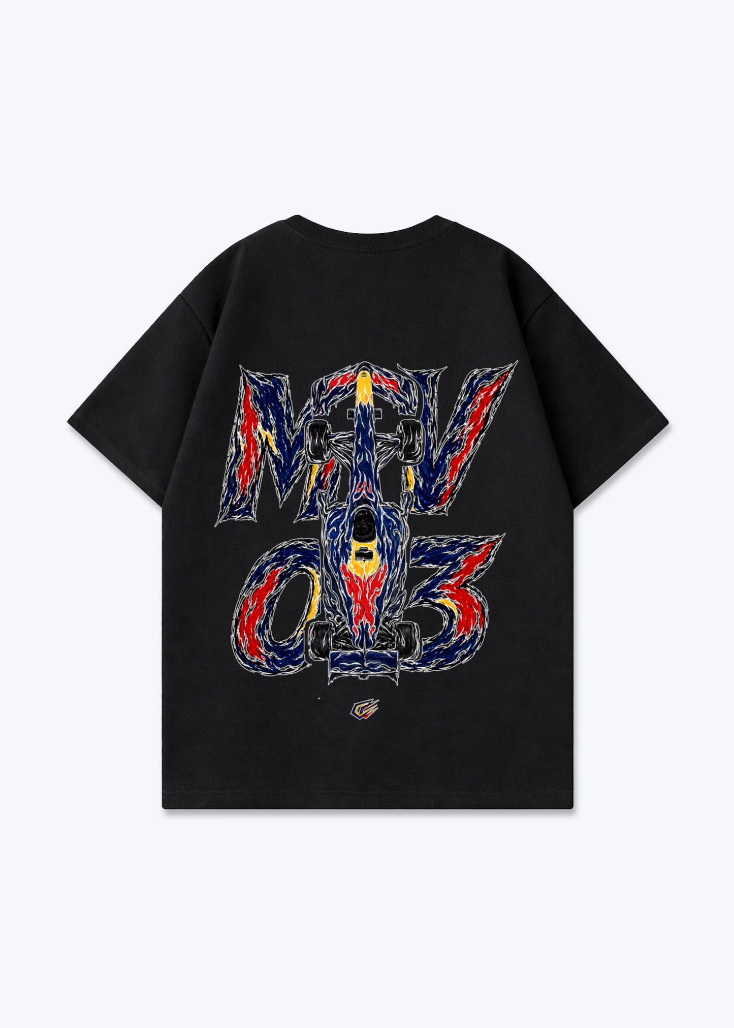 MV03 abstract Oversized Shirt - Black Back (Designed)