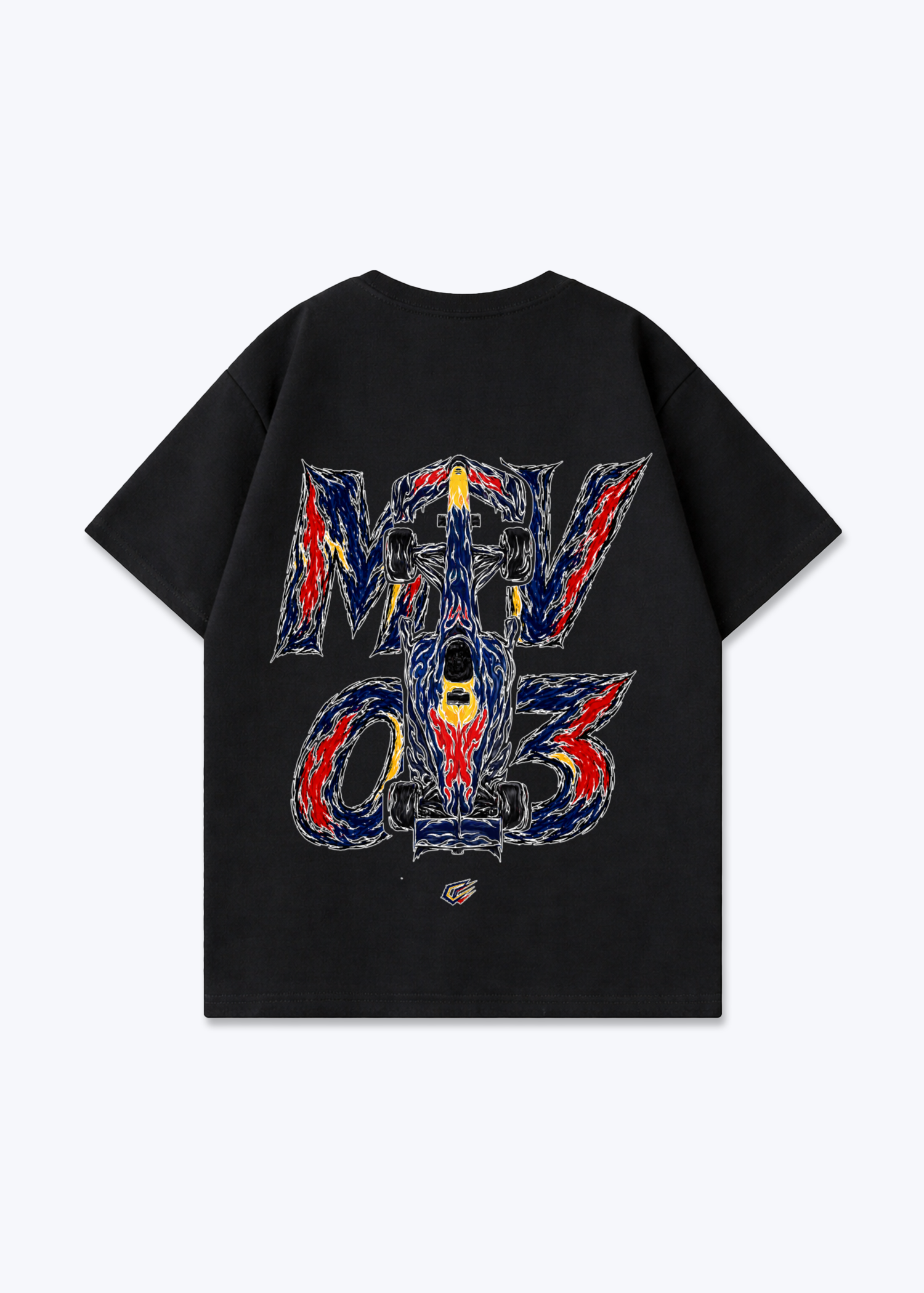 MV03 abstract Oversized Shirt - Black Back (Designed)