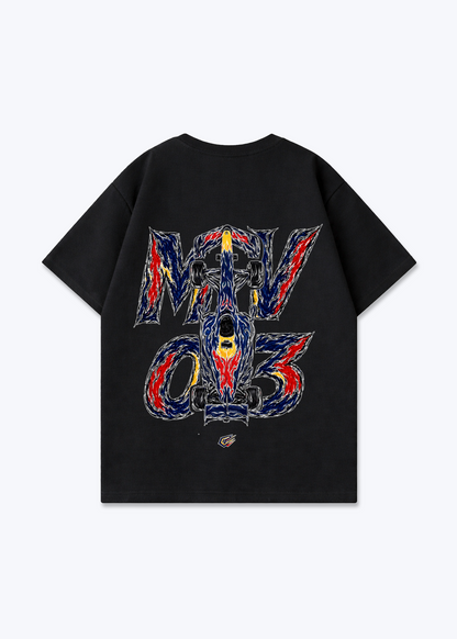 MV03 abstract Oversized Shirt - Black Back (Designed)