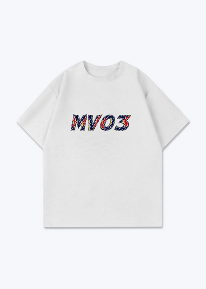 MV03 abstract Oversized Shirt - White Front (Designed)