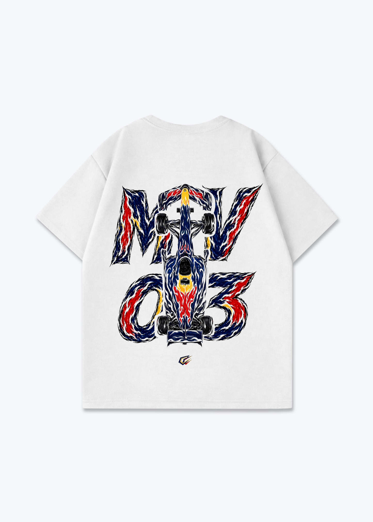 MV03 abstract Oversized Shirt - White Back (Designed)