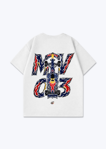 MV03 abstract Oversized Shirt - White Back (Designed)