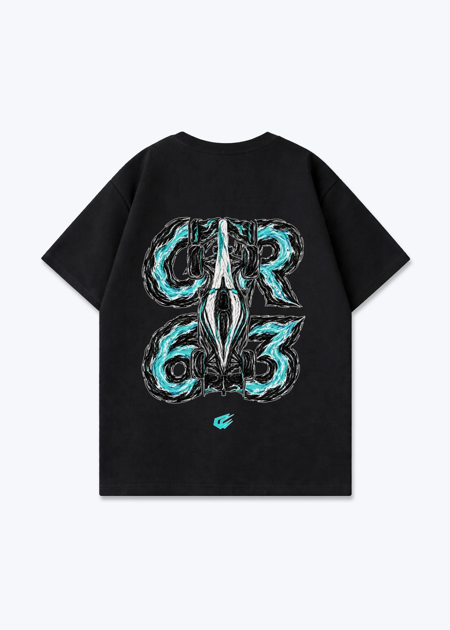 GR63 abstract Oversized Shirt - Black Back (Designed)