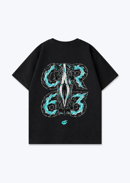 GR63 abstract Oversized Shirt - Black Back (Designed)