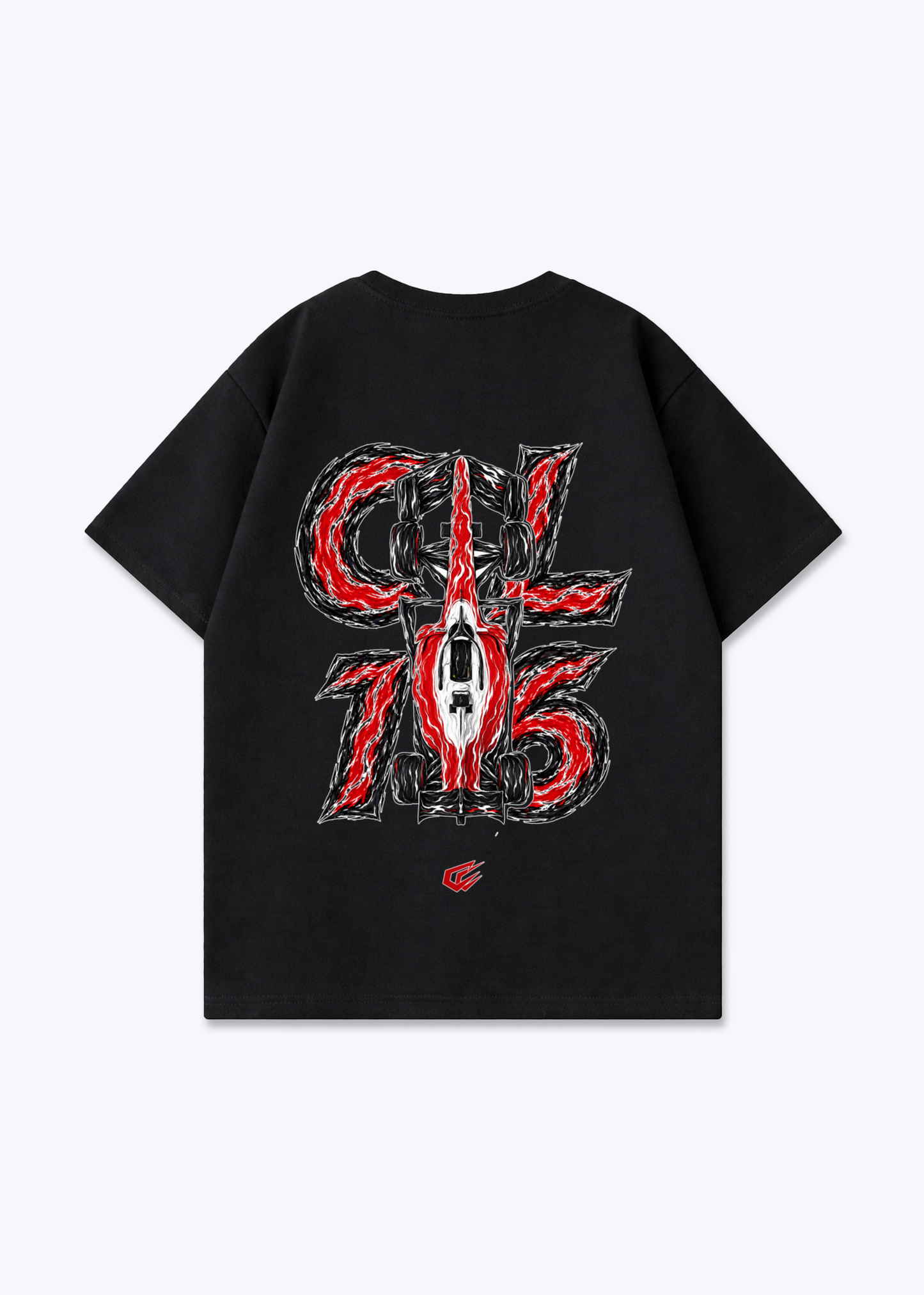 CL16 abstract Oversized Shirt - Black Back (Designed)