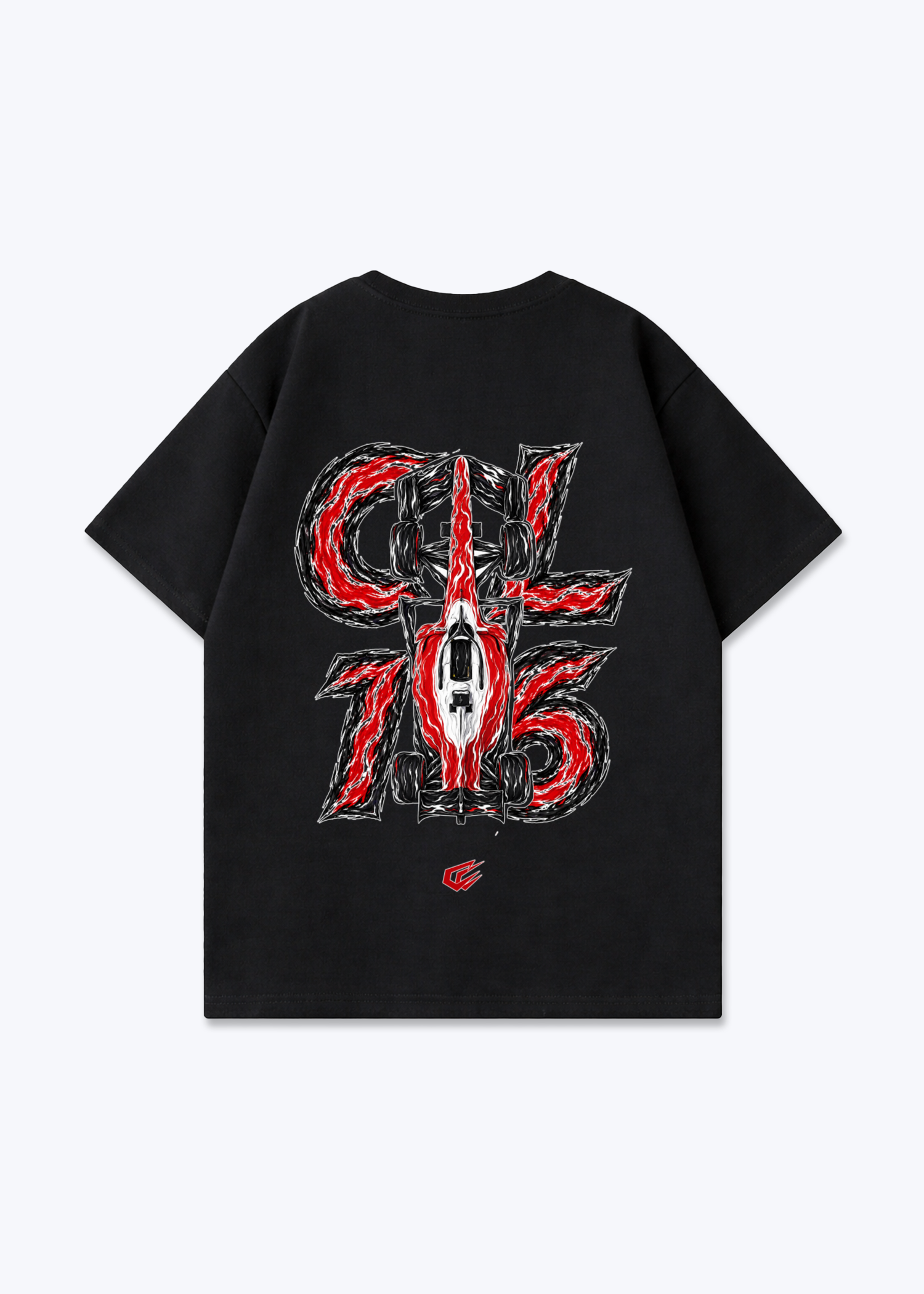 CL16 abstract Oversized Shirt - Black Back (Designed)