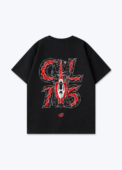 CL16 abstract Oversized Shirt - Black Back (Designed)