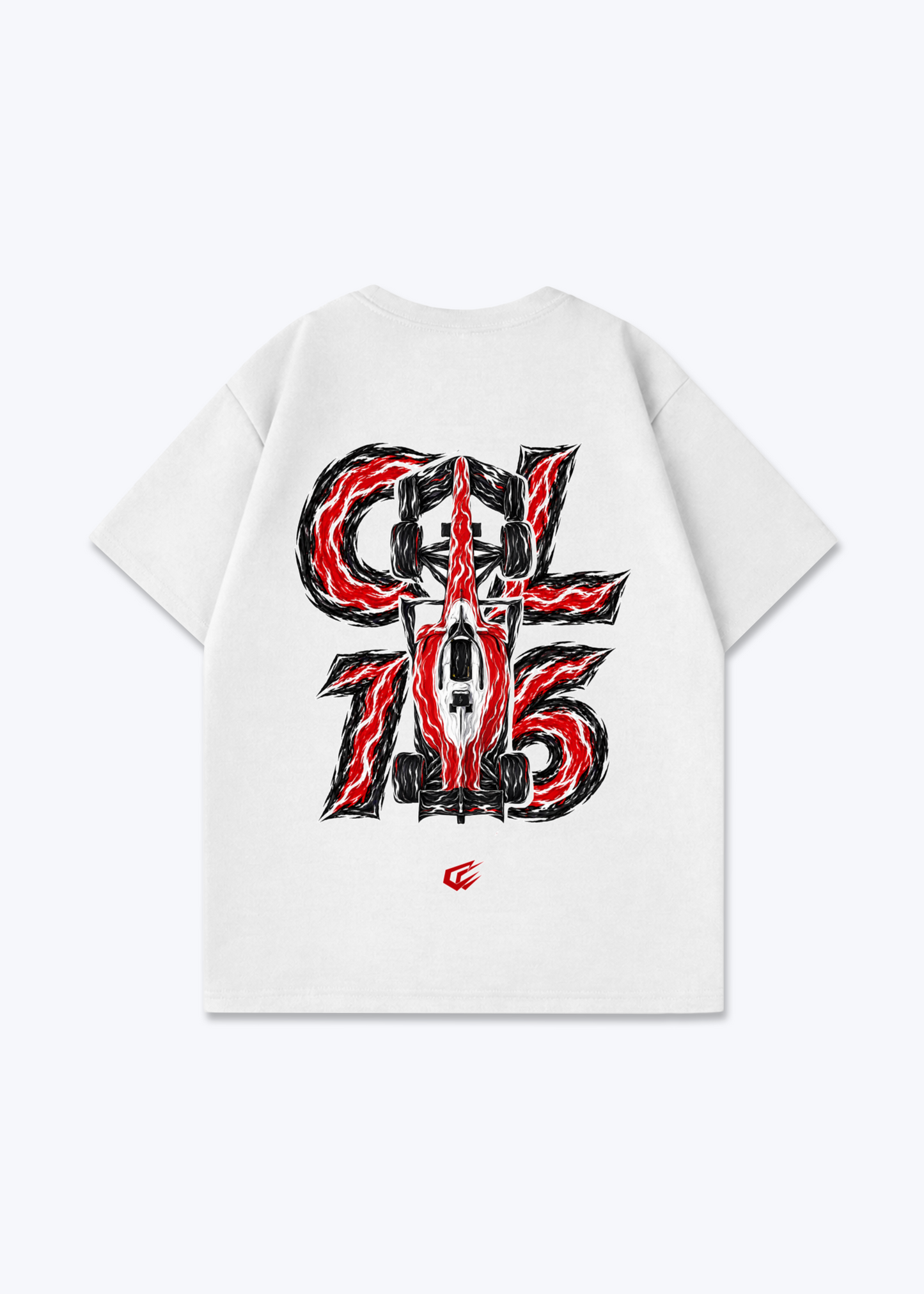 CL16 abstract Oversized Shirt - White Back (Designed)