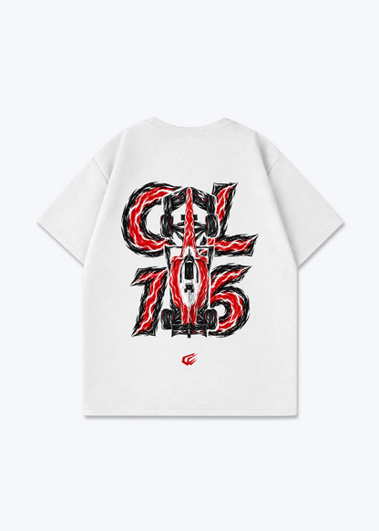 CL16 abstract Oversized Shirt - White Back (Designed)