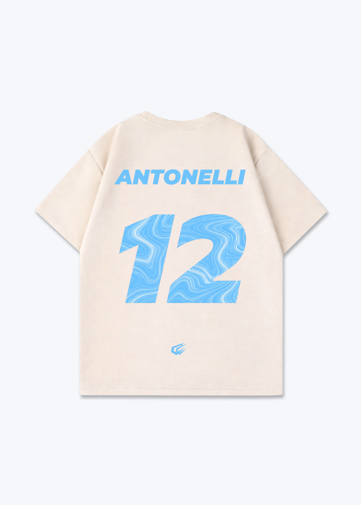 Antonelli 12 Oversized Shirt - Beige Back (Designed)