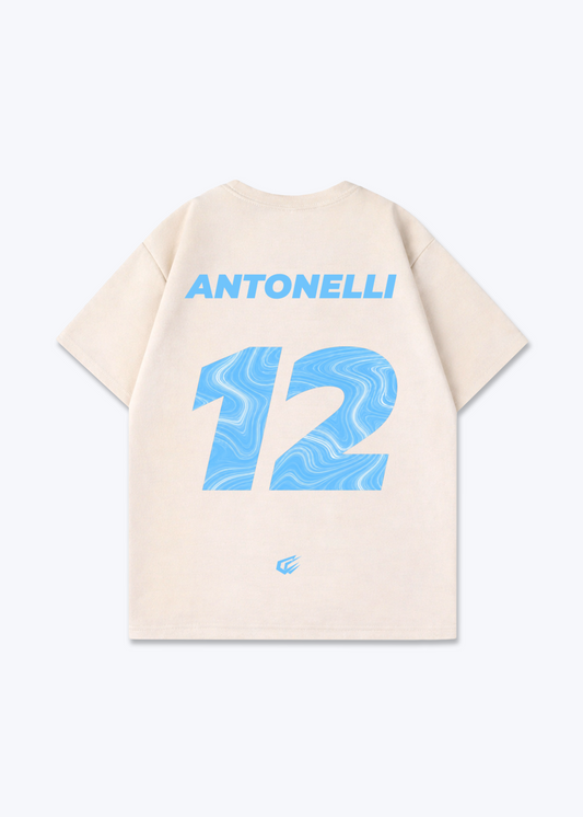 Antonelli 12 Oversized Shirt - Beige Back (Designed)