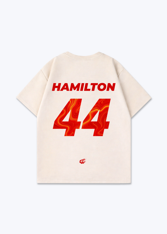 Hamilton 44 Oversized Shirt - Beige Back (Designed)