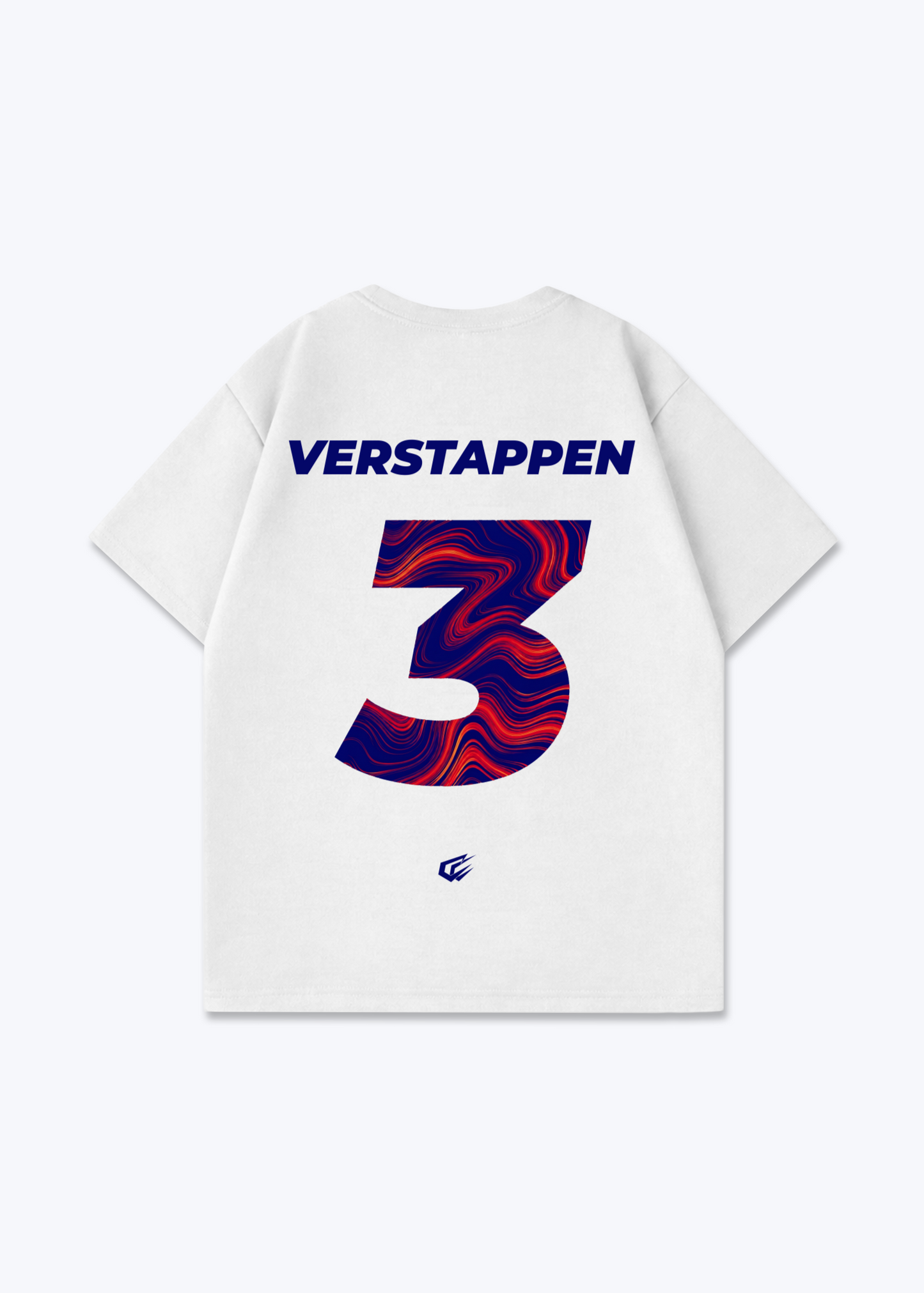 Verstappen 3 Oversized Shirt - White Back (Designed)