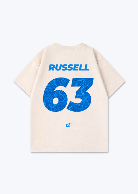 Russell 63 Oversized Shirt - Beige Back (Designed)