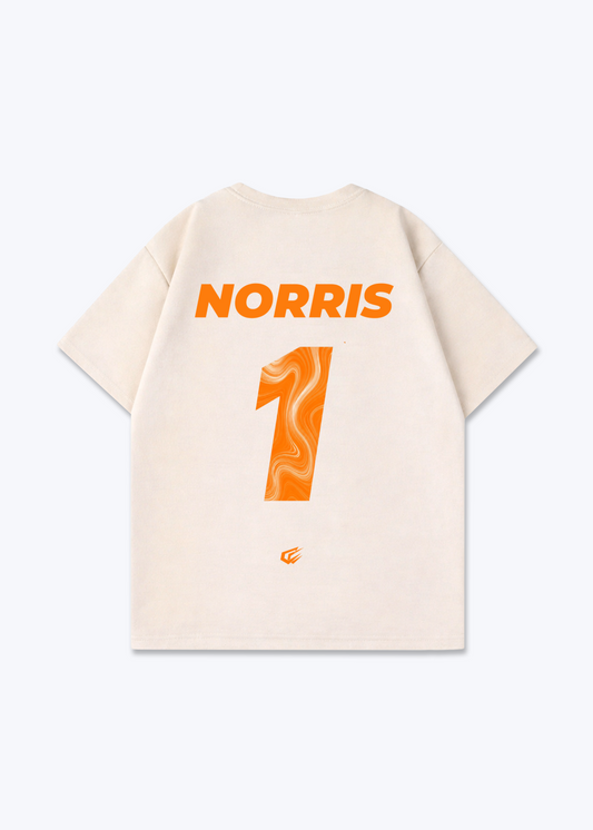 Norris 1 Oversized Shirt - Beige Back (Designed)