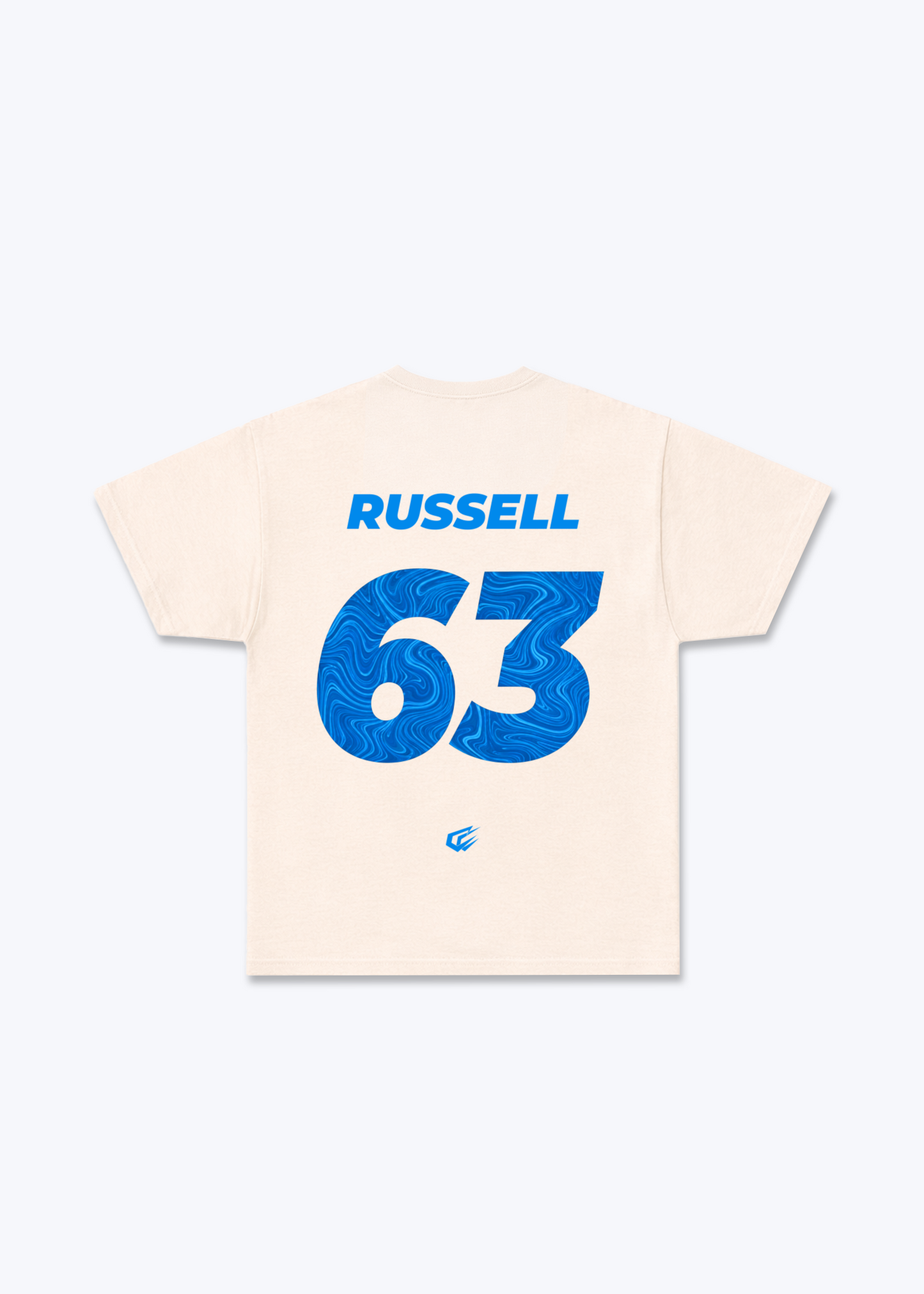 Russell 63 Regular Shirt - Beige Back (Designed)