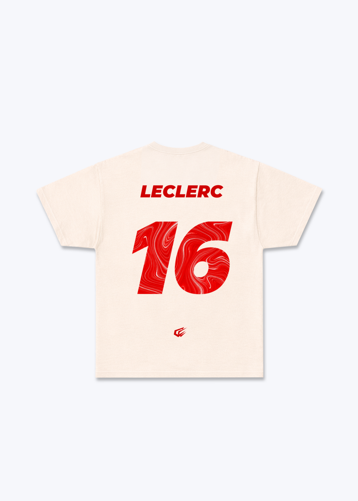 Leclerc 16 Regular Shirt - Beige Back (Designed)