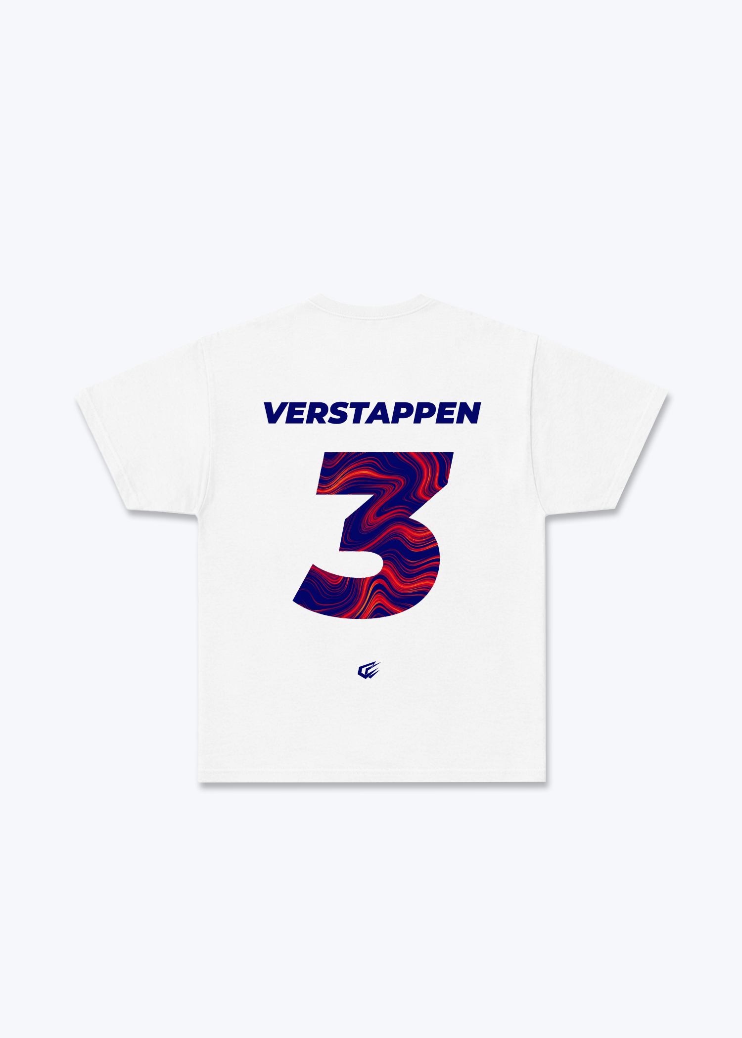 Verstappen 3 Regular Shirt - White Back (Designed)
