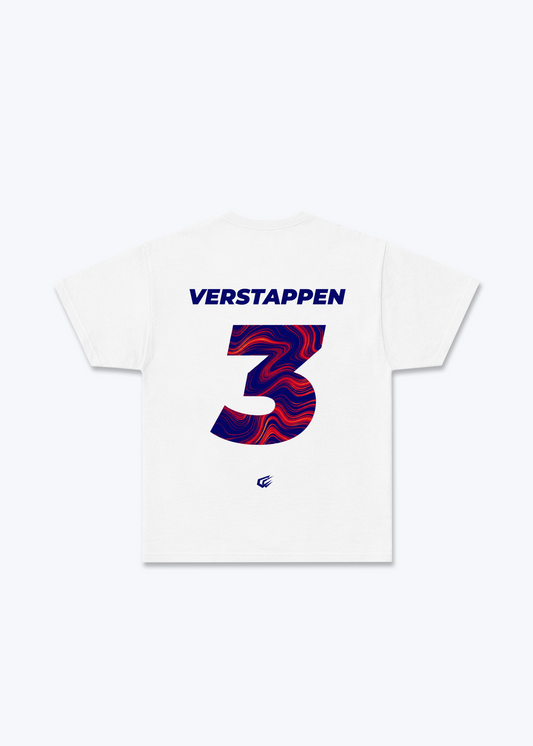 Verstappen 3 Regular Shirt - White Back (Designed)