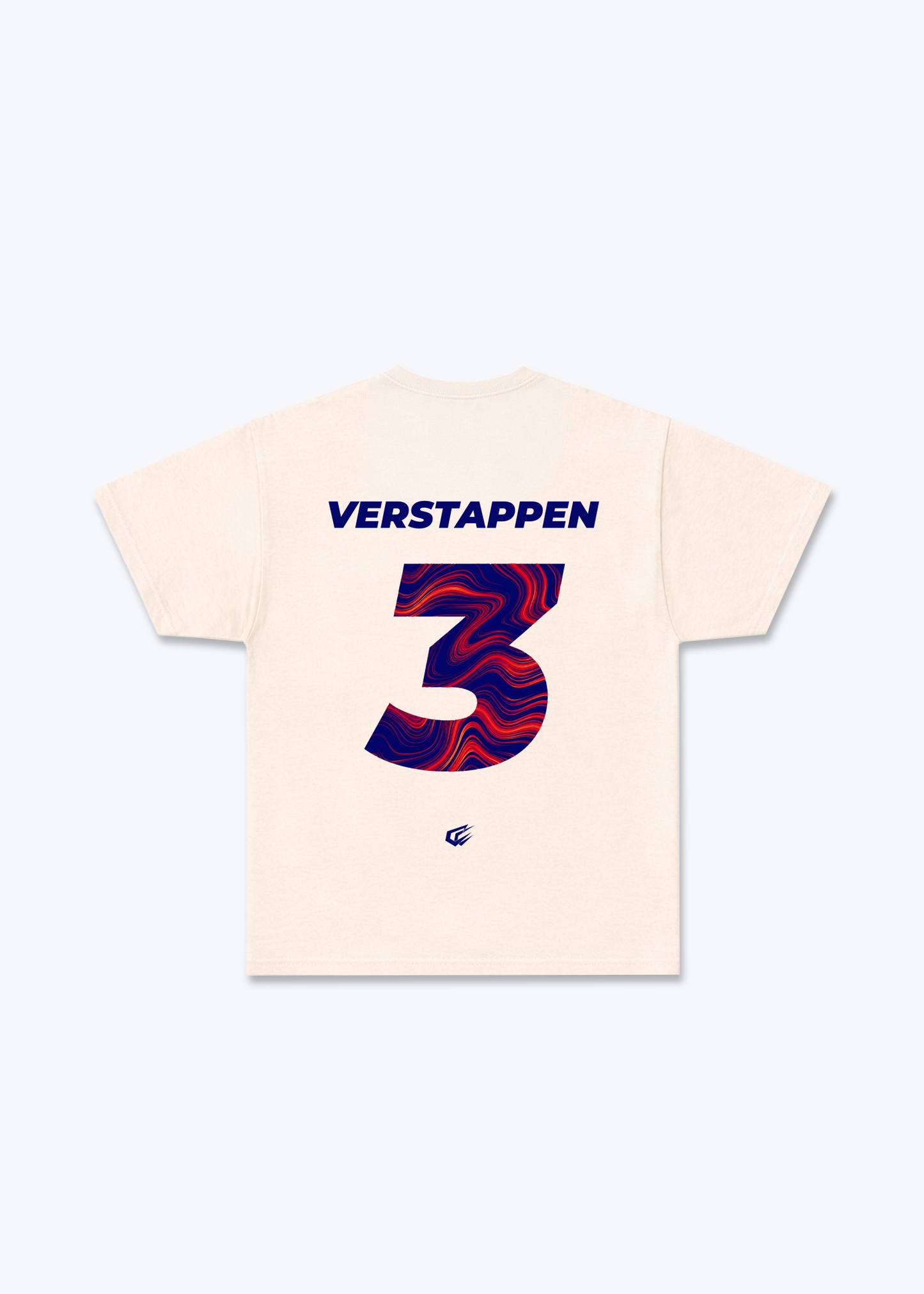 Verstappen 3 Regular Shirt - Beige Back (Designed)
